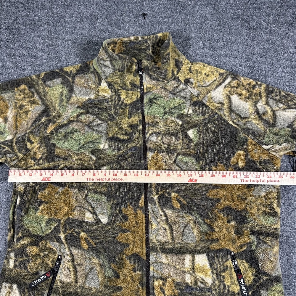 Cabela's Mens XL Real Tree Camo Fleece Full Zip Outdoor Hunting Jacket #2504 - Picture 7 of 10